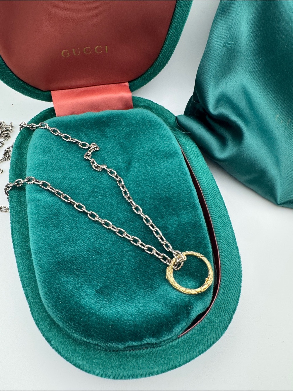 Gucci Ouroboros Snake Ring Necklace